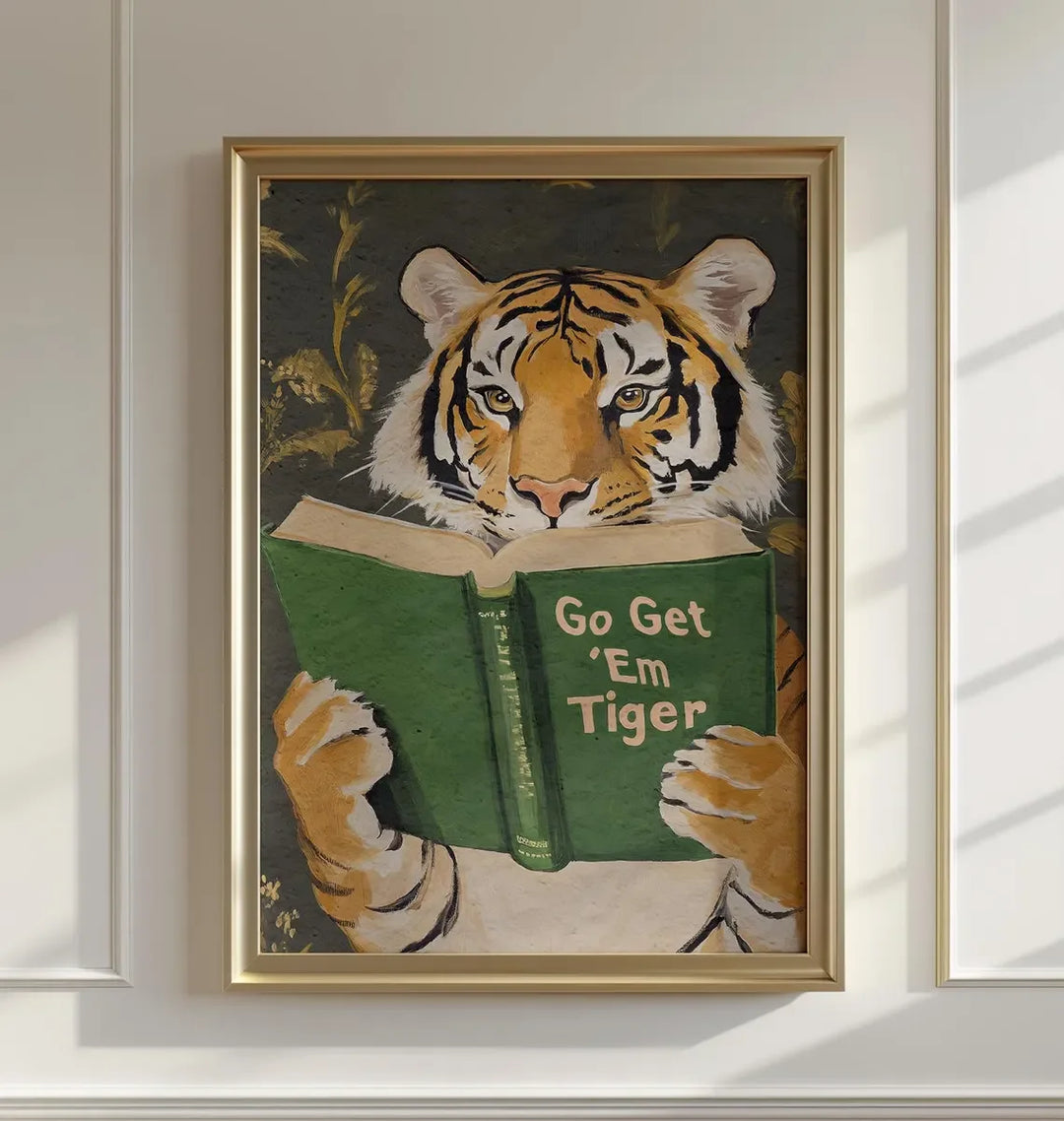 Humorous Bookworm Wall Art Decor for Library Office
