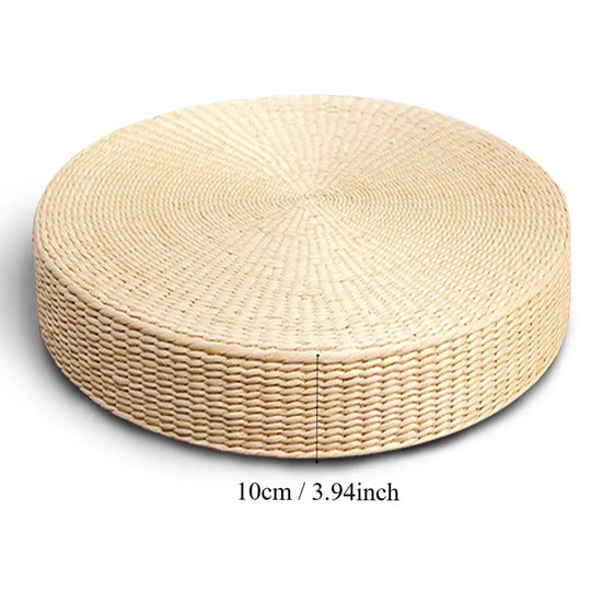 Handmade Straw Woven Futon Cushion B