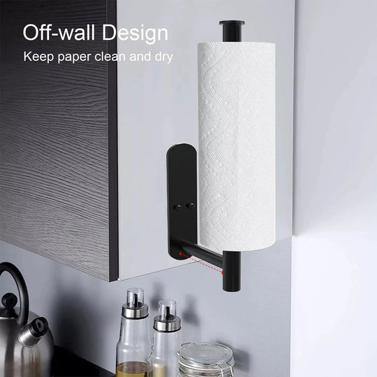 Kitchen Paper Towel Holder Adhesive Tissue Hanger Toilet Roll Paper Dispenser