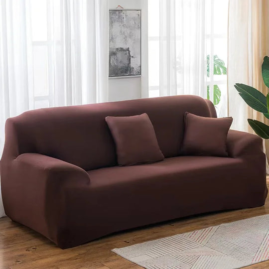 Solid Sofa Cover for Living Room Elastic 1/2/3/4 Seater Sofa Cover Protector L Shaped Corner Sofa Cover Chaise Longue