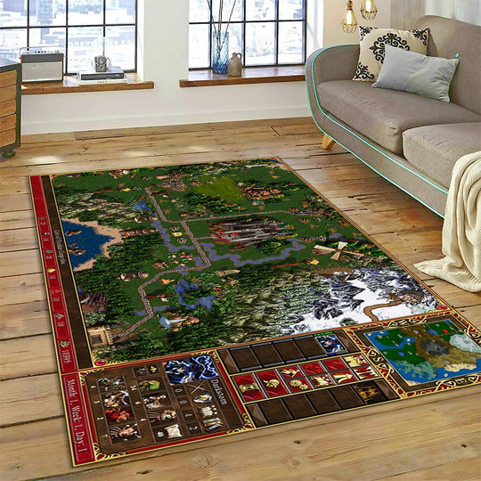 HD Heroes of Might and Magic Retro Games Rug Carpet for Living Room Bedroom Decor,Floor Mat Non-slip Decoration for Sofa Doormat