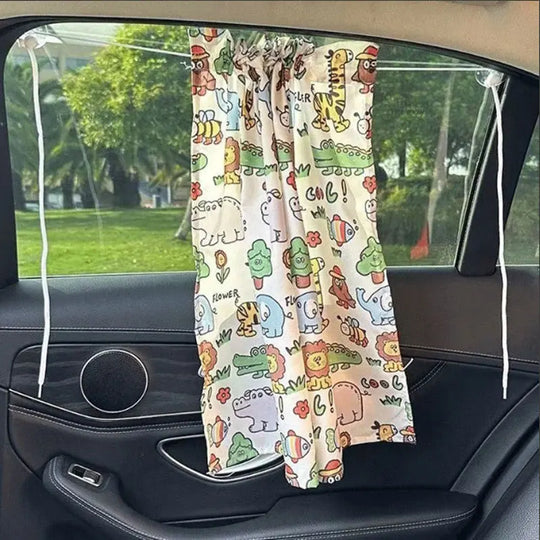Cartoon Universal Side Window Sunshade UV Protection For Kid Baby Children