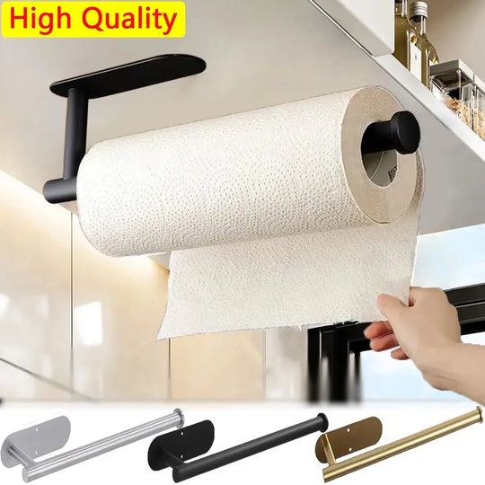 Kitchen Paper Towel Holder Adhesive Tissue Hanger Toilet Roll Paper Dispenser