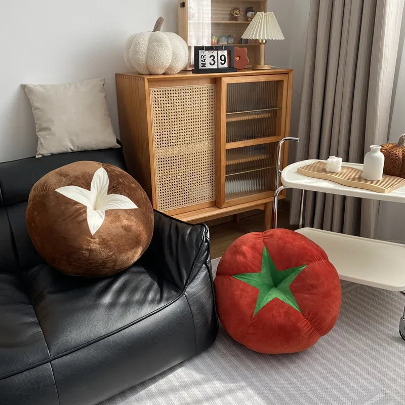 Thickened Cushion with Tomato-Shaped Pillow Vegetable