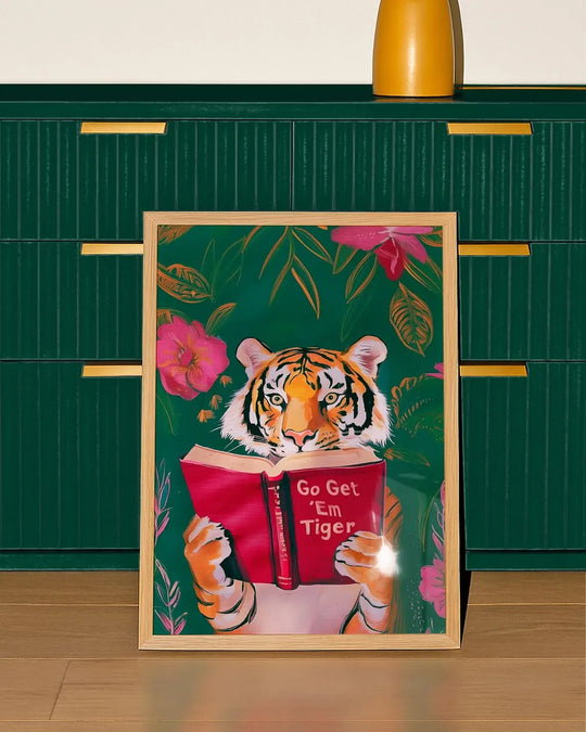Humorous Bookworm Wall Art Decor for Library Office