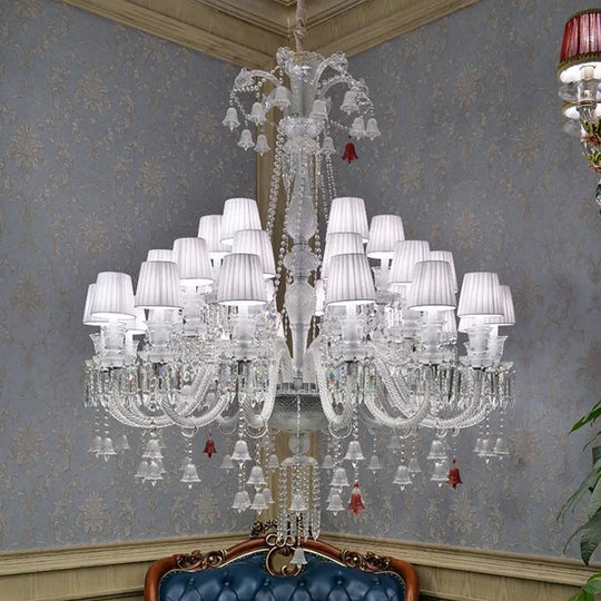 Living Room Chandelier Large Hotel Wedding Luxury Crystal Ceiling