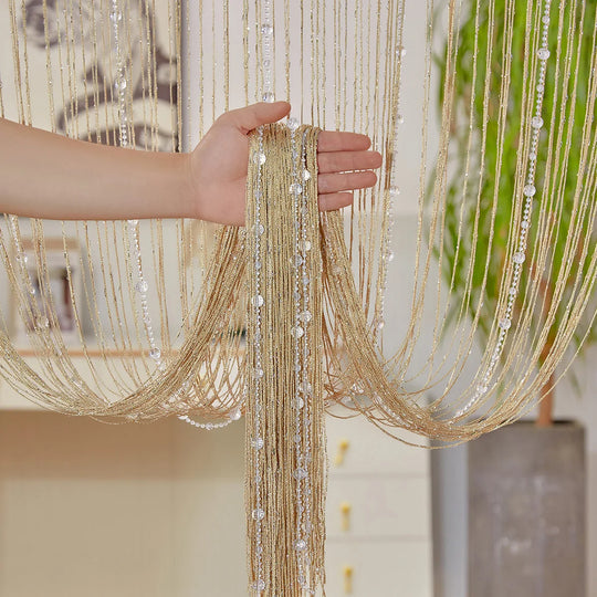 String curtain 1X2 M Tassel fringe door Curtain for white salon and sheer wedding decoration