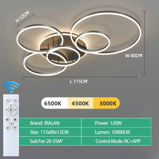 Modern chandelier Led Circle Ring Ceiling Lights For Home