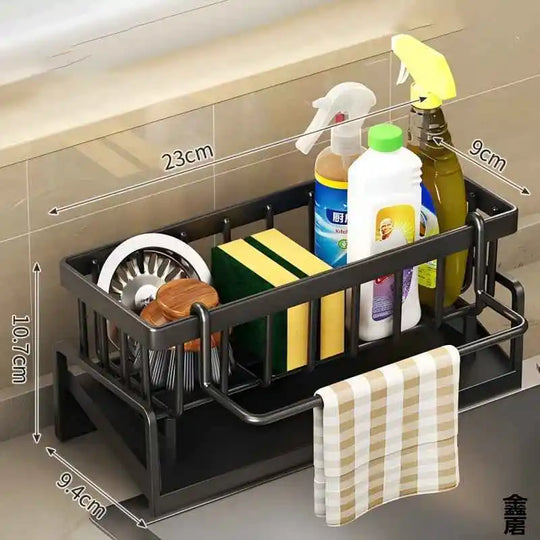 Compact Tap-Mounted Spice Shelf – Sink Organizer with Drainage Rack