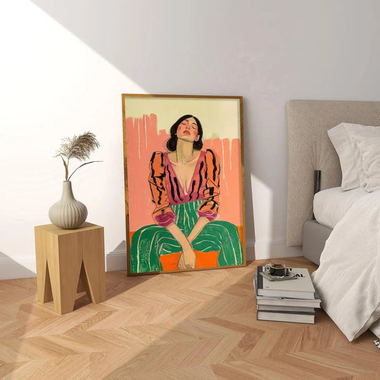 Abstract Wall Art Retro Female Dark Academy Posters Portrait Paintings