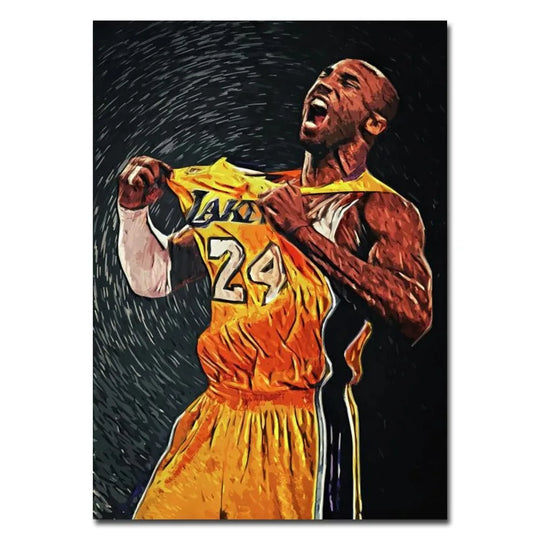 Famous Basketball Stars Wall Art Poster
