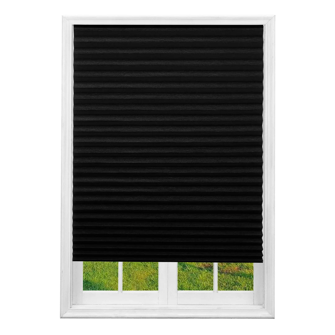 Large Size Self-adhesive Pleated Blinds Bathroom Balcony Shade Half /Full Blackout Window Curtains for Bedroom Living Room