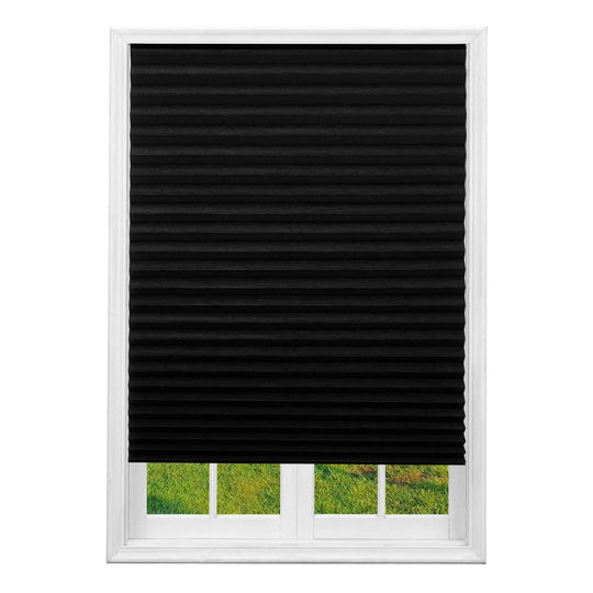 Large Size Self-adhesive Pleated Blinds Bathroom Balcony Shade Half /Full Blackout Window Curtains for Bedroom Living Room
