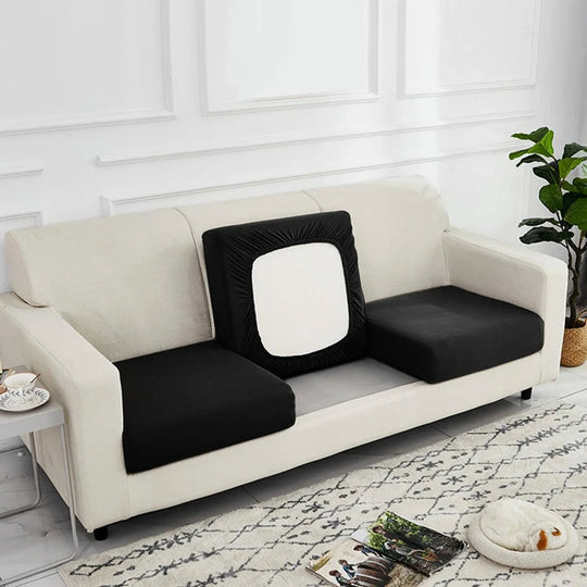 1pc  Solid Milk Silk Elastic Sofa Cover,