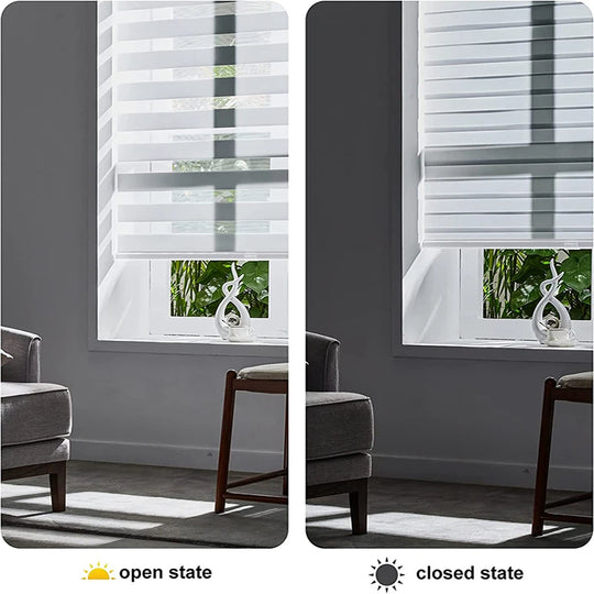 Zebra Roller Blinds Light Filtering Shades Battery Powered Electric