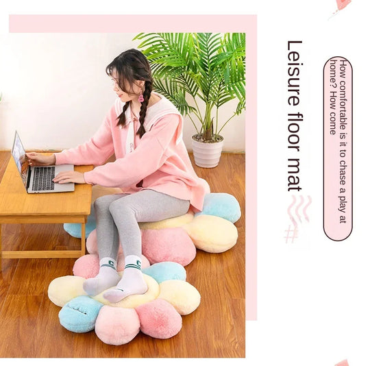 45cm Cute Colorful Round Sunflower Cushion Bedroom