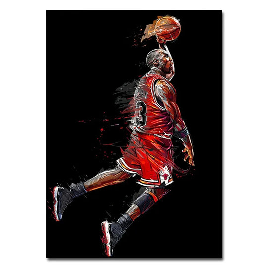 Famous Basketball Stars Wall Art Poster