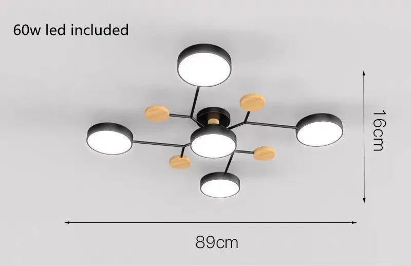 Modern Living Room Ceiling Chandelier Light Three Colors
