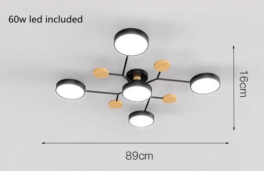 Modern Living Room Ceiling Chandelier Light Three Colors