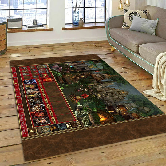 HD Heroes of Might and Magic Retro Games Rug Carpet for Living Room Bedroom Decor,Floor Mat Non-slip Decoration for Sofa Doormat