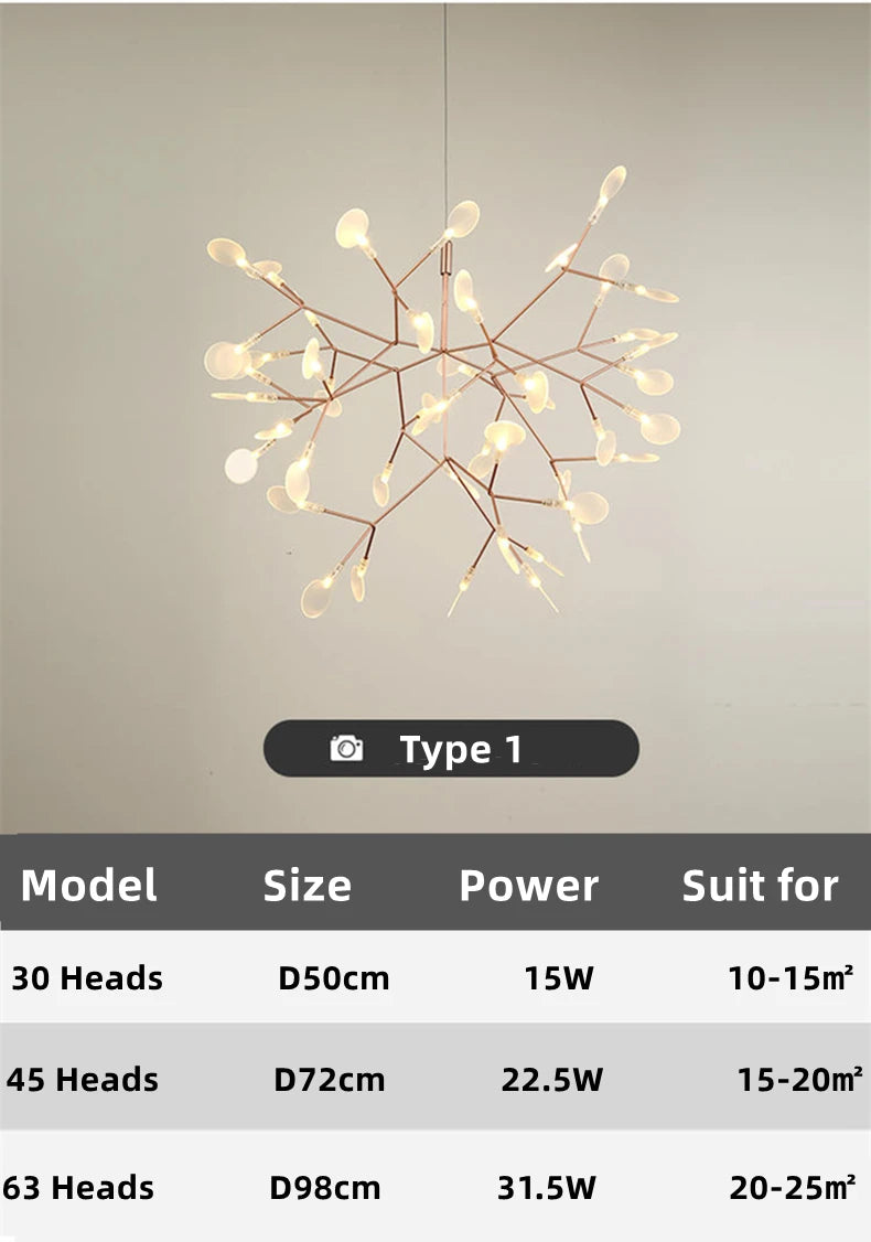 Nordic Chandelier Modern Luxury Living Room