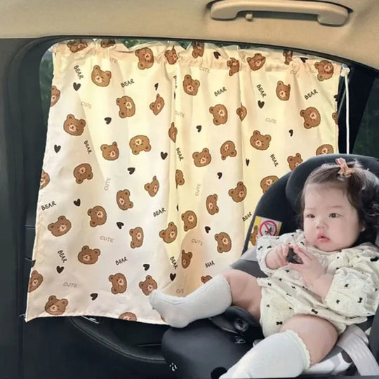 Cartoon Universal Side Window Sunshade UV Protection For Kid Baby Children