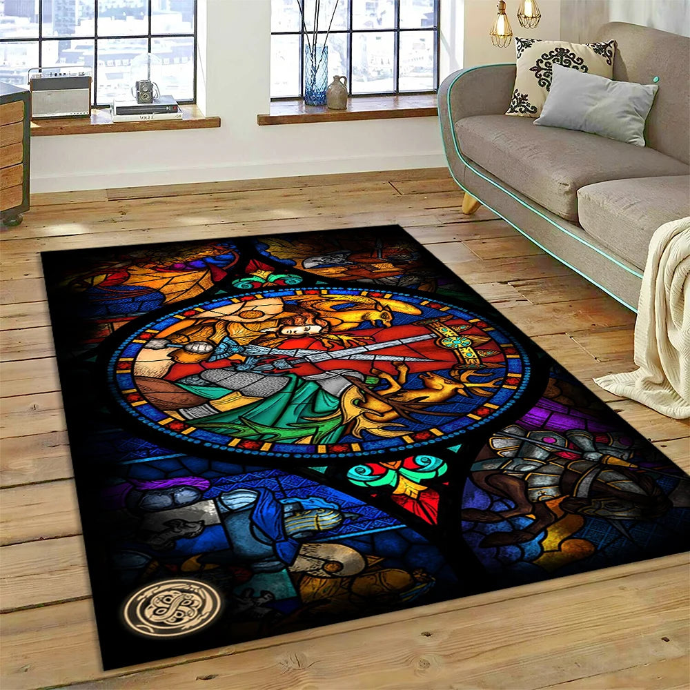 HD Heroes of Might and Magic Retro Games Rug Carpet for Living Room Bedroom Decor,Floor Mat Non-slip Decoration for Sofa Doormat