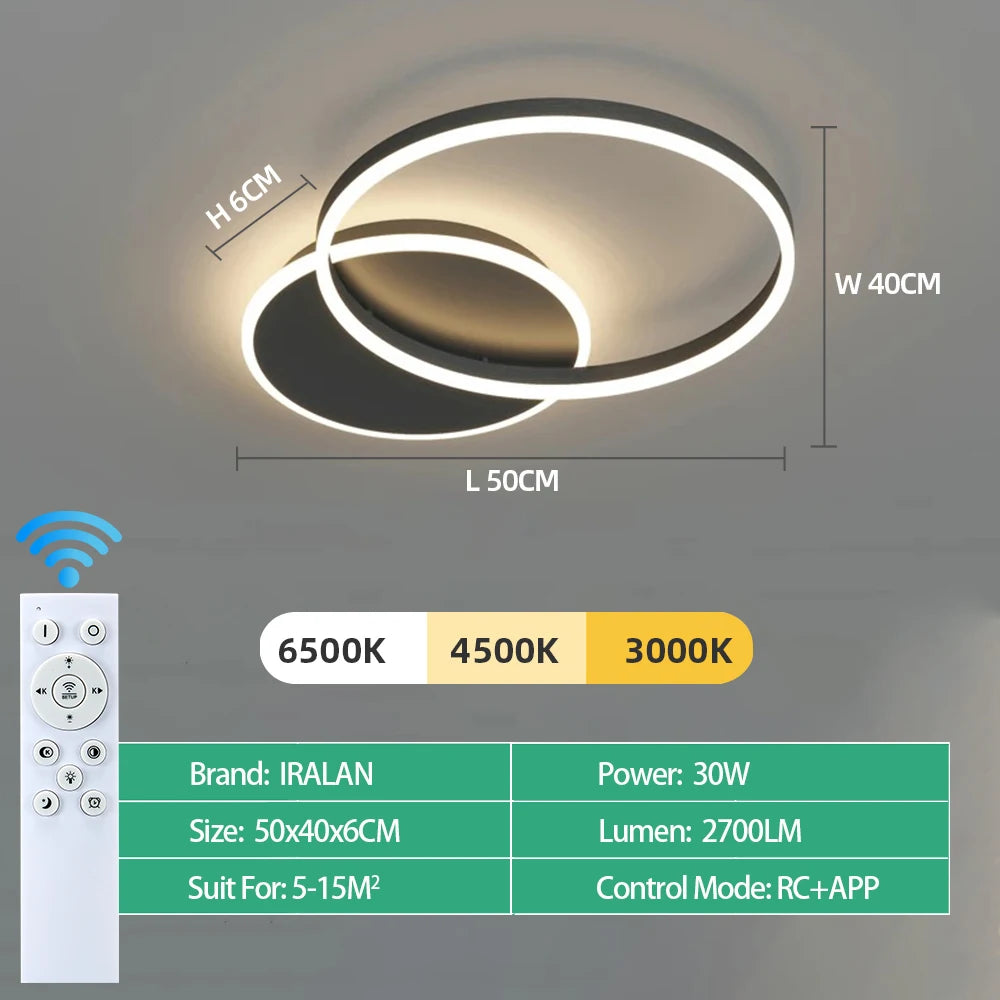 Modern chandelier Led Circle Ring Ceiling Lights For Home
