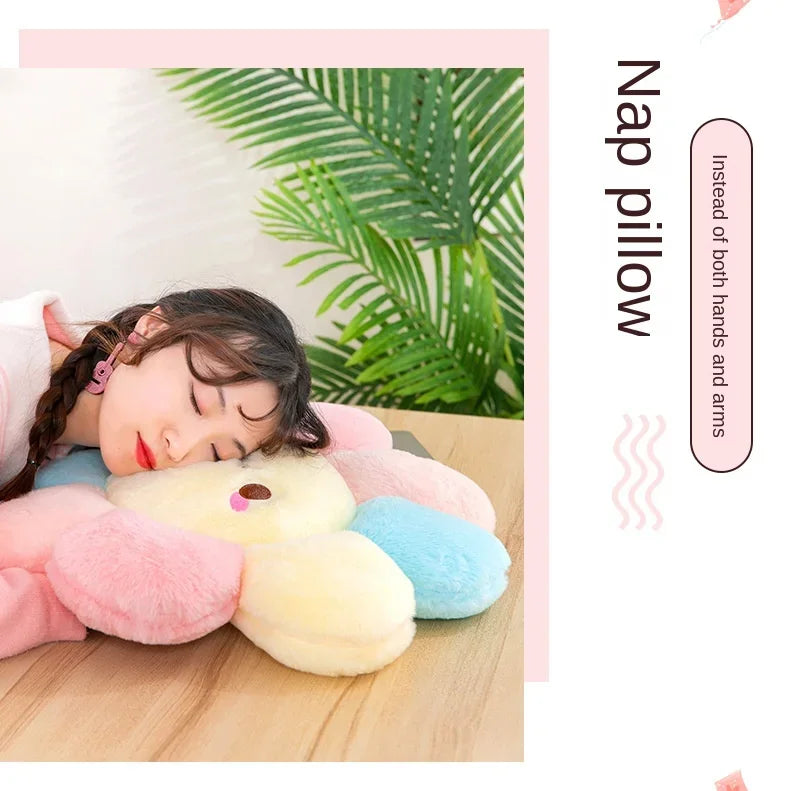 45cm Cute Colorful Round Sunflower Cushion Bedroom