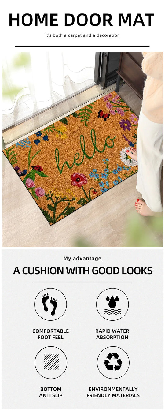 Durable Welcome Doormat Outdoor Entrance Mat
