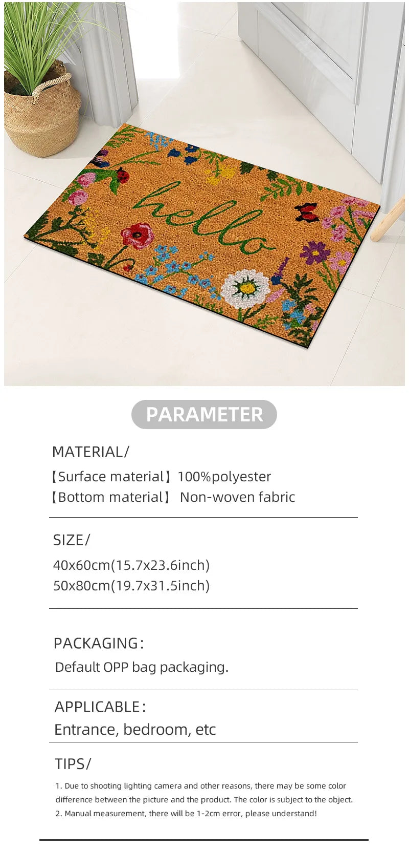 Durable Welcome Doormat Outdoor Entrance Mat