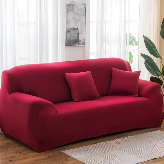 Solid Sofa Cover for Living Room Elastic 1/2/3/4 Seater Sofa Cover Protector L Shaped Corner Sofa Cover Chaise Longue