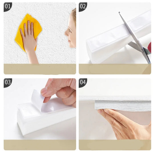 Self-adhesive Bathroom Shower Curtain Pleated Roller Blinds