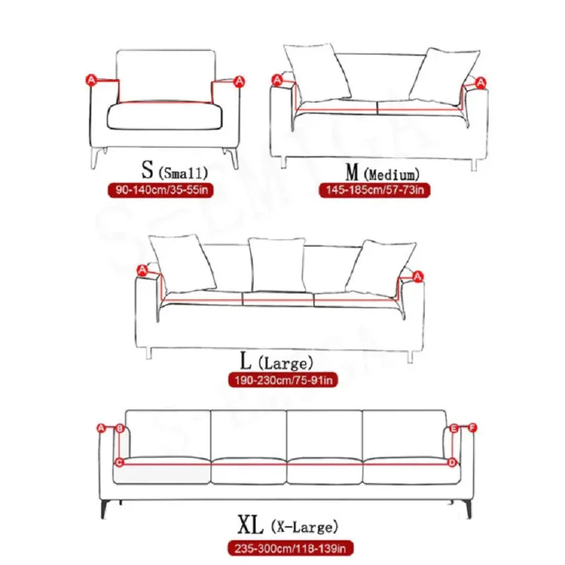 Solid Sofa Cover for Living Room Elastic 1/2/3/4 Seater Sofa Cover Protector L Shaped Corner Sofa Cover Chaise Longue