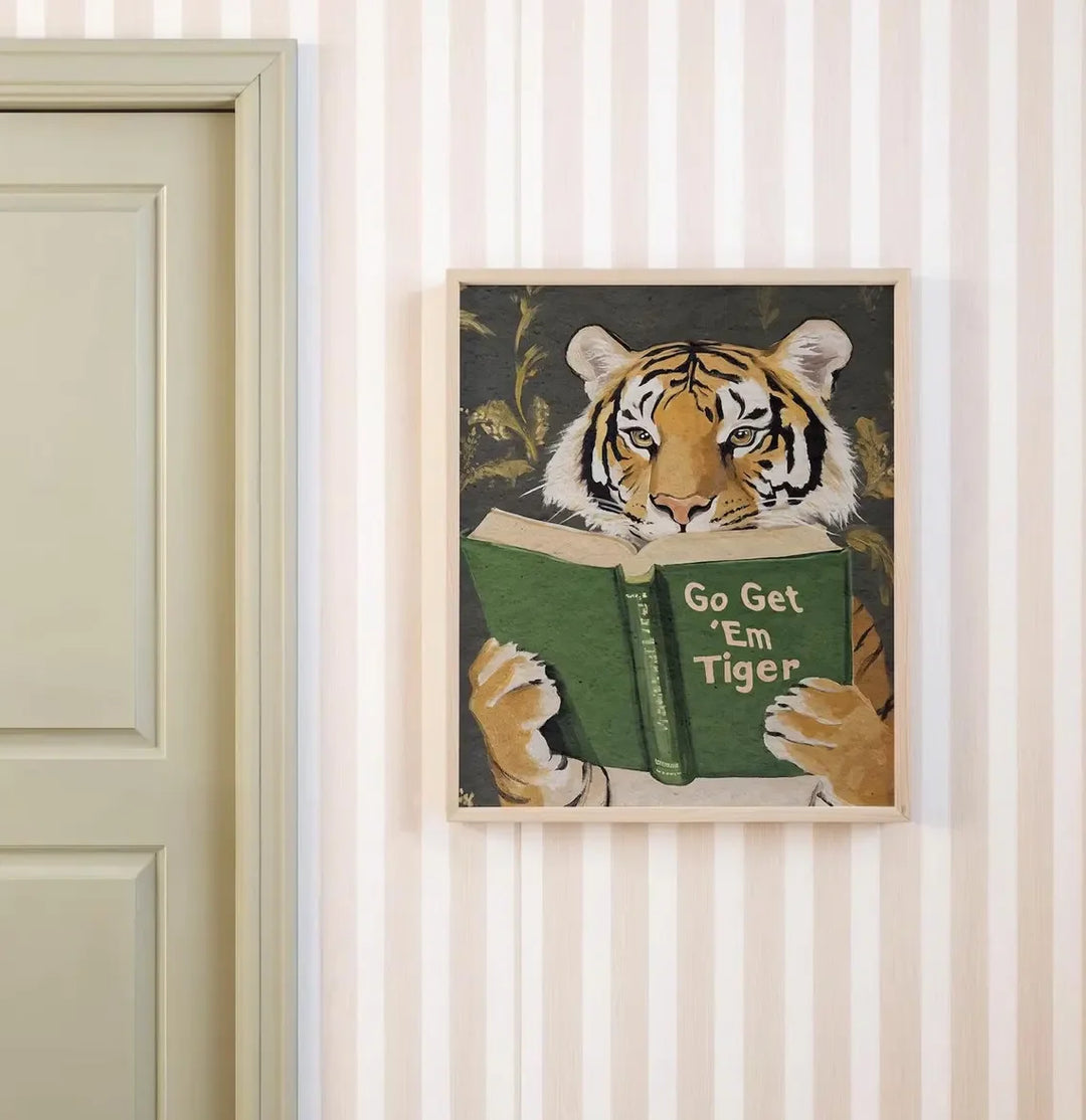Humorous Bookworm Wall Art Decor for Library Office