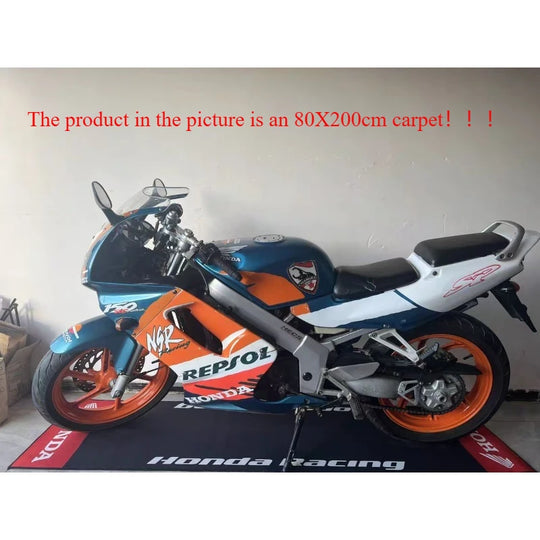 HONDA Motorcycle Carpet Garage Mat Racing Cool Moto Display Motorcycle Display Mat Anti-slip Home Decoration Living Room Rug