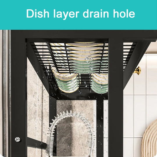 Kitchen Drain Shelf 3-Tier Multi-Functional Kitchen Storage Rack