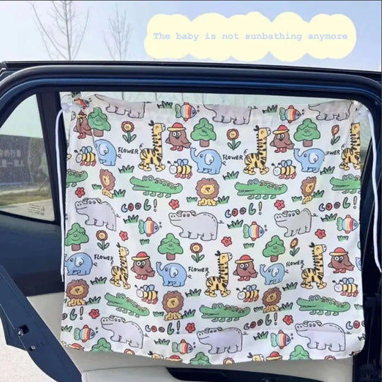 Cartoon Universal Side Window Sunshade UV Protection For Kid Baby Children