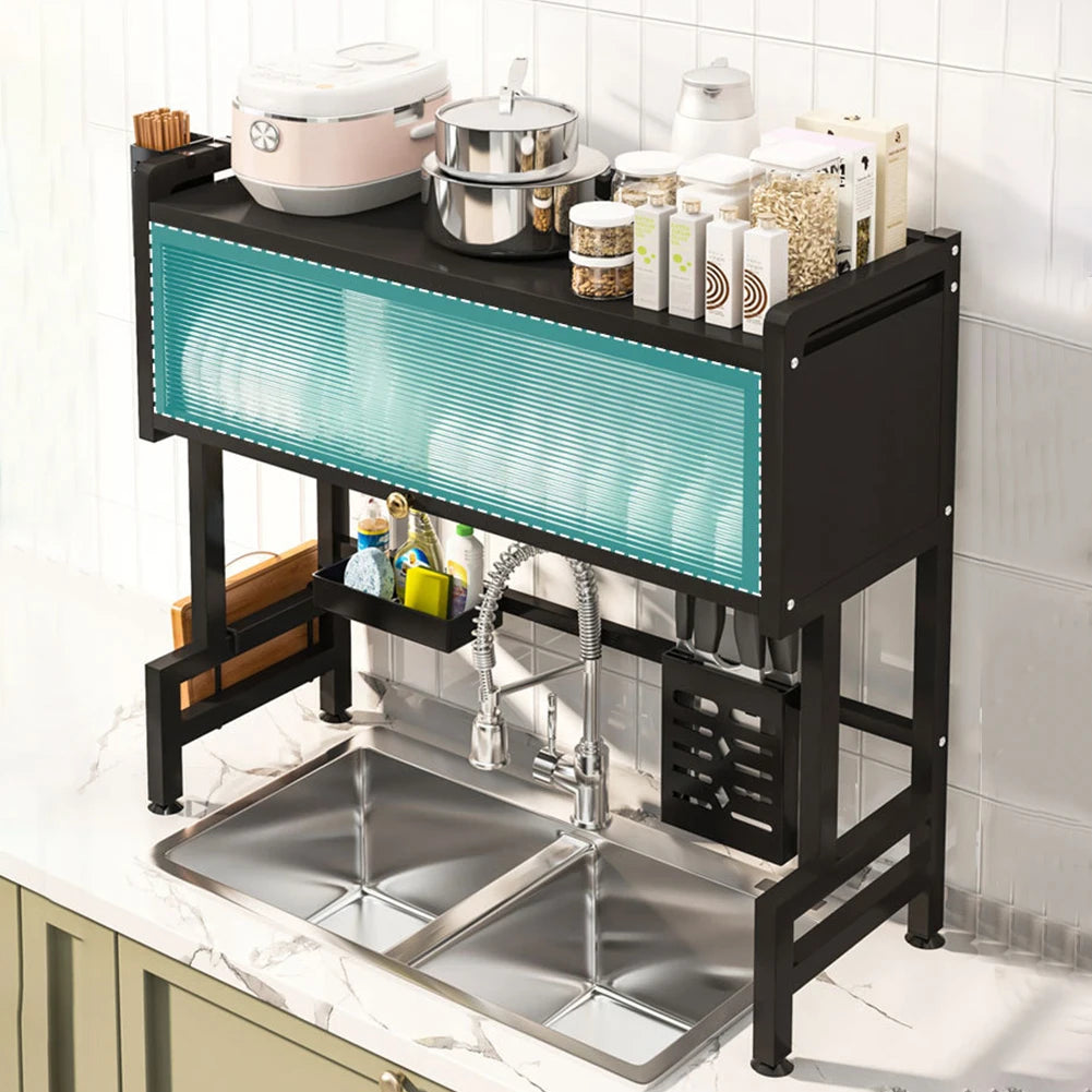 Kitchen Drain Shelf 3-Tier Multi-Functional Kitchen Storage Rack
