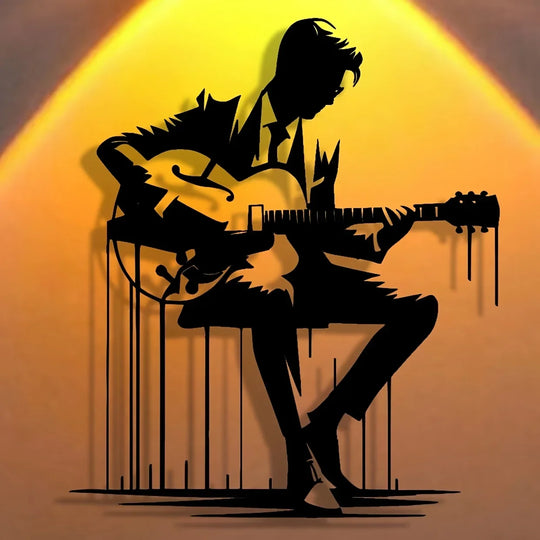 Abstract Metal Guitar Wall Art for Music Lovers