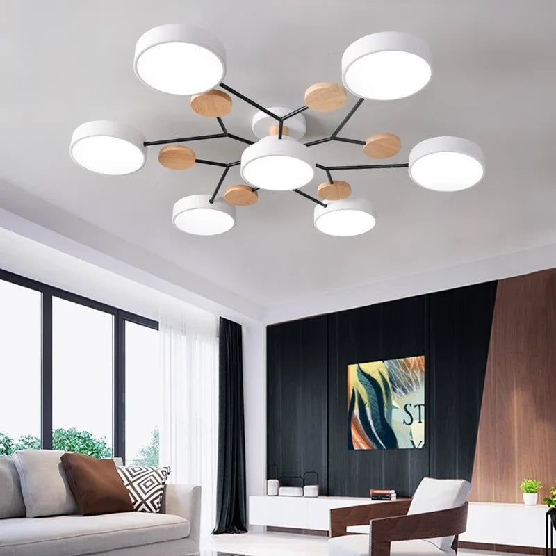 Modern Living Room Ceiling Chandelier Light Three Colors