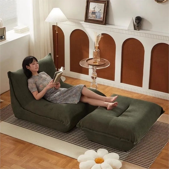 MOMO Lazy Sofa Can Lie Down And Sleep Small Room Balcony Leisure Lounger Internet Celebrity Dumplings Bedroom Single Small Sofa