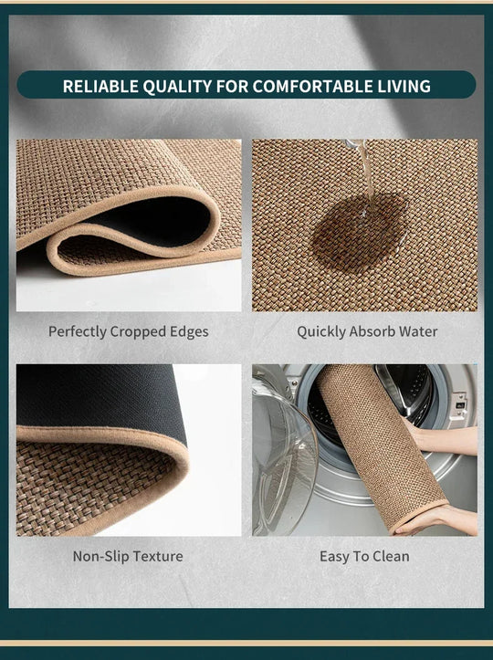 Kitchen Rugs and Mats Non Skid Washable Absorbent Runner Rugs for Kitchen Front of Sink Kitchen Mats for Floor Laundry Room Rug
