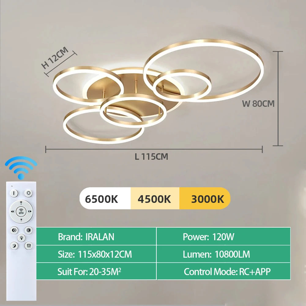 Modern chandelier Led Circle Ring Ceiling Lights For Home