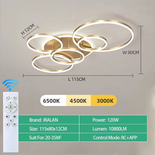 Modern chandelier Led Circle Ring Ceiling Lights For Home