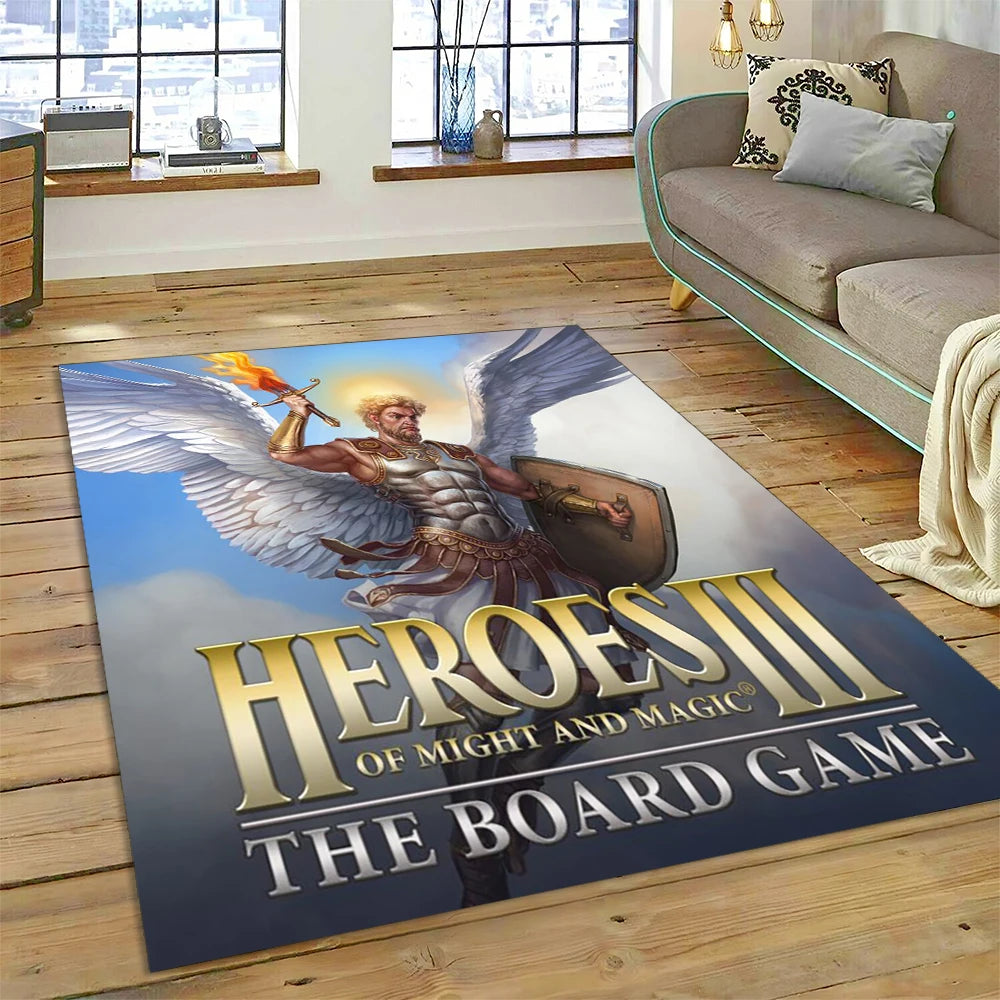 HD Heroes of Might and Magic Retro Games Rug Carpet for Living Room Bedroom Decor,Floor Mat Non-slip Decoration for Sofa Doormat