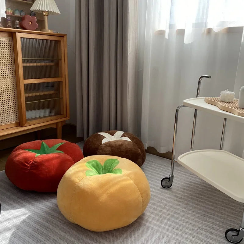 Thickened Cushion with Tomato-Shaped Pillow Vegetable