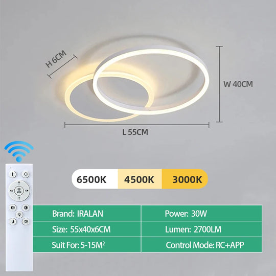 Modern chandelier Led Circle Ring Ceiling Lights For Home