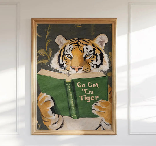 Humorous Bookworm Wall Art Decor for Library Office