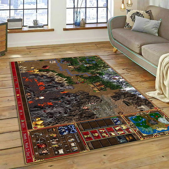 HD Heroes of Might and Magic Retro Games Rug Carpet for Living Room Bedroom Decor,Floor Mat Non-slip Decoration for Sofa Doormat